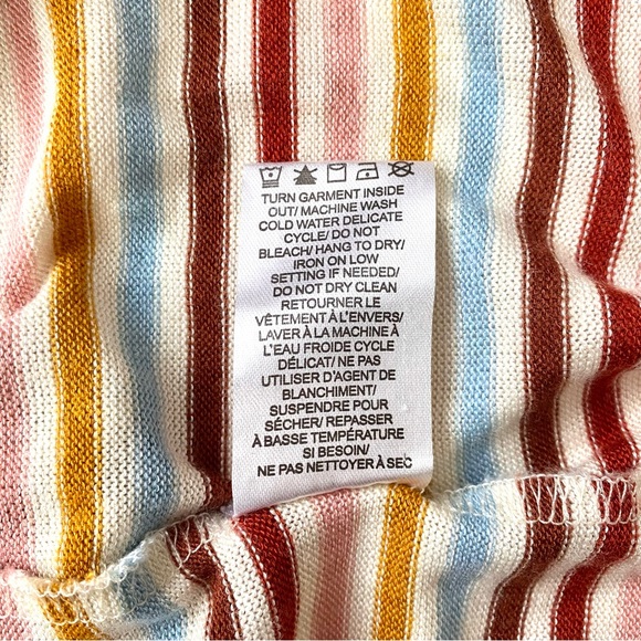 4/$20 ARDENE M Striped V-Neck Cardigan Long Sleeve Sweater Twist Front - Picture 7 of 10